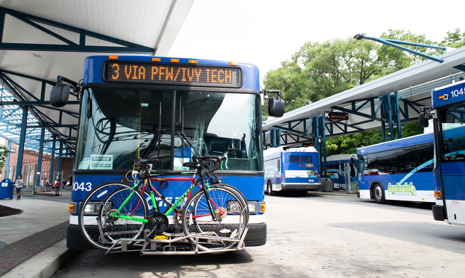 Bike racks help cyclists make use of Citilink buses to get from trail to trail.