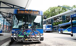 Bike racks help cyclists make use of Citilink buses to get from trail to trail.