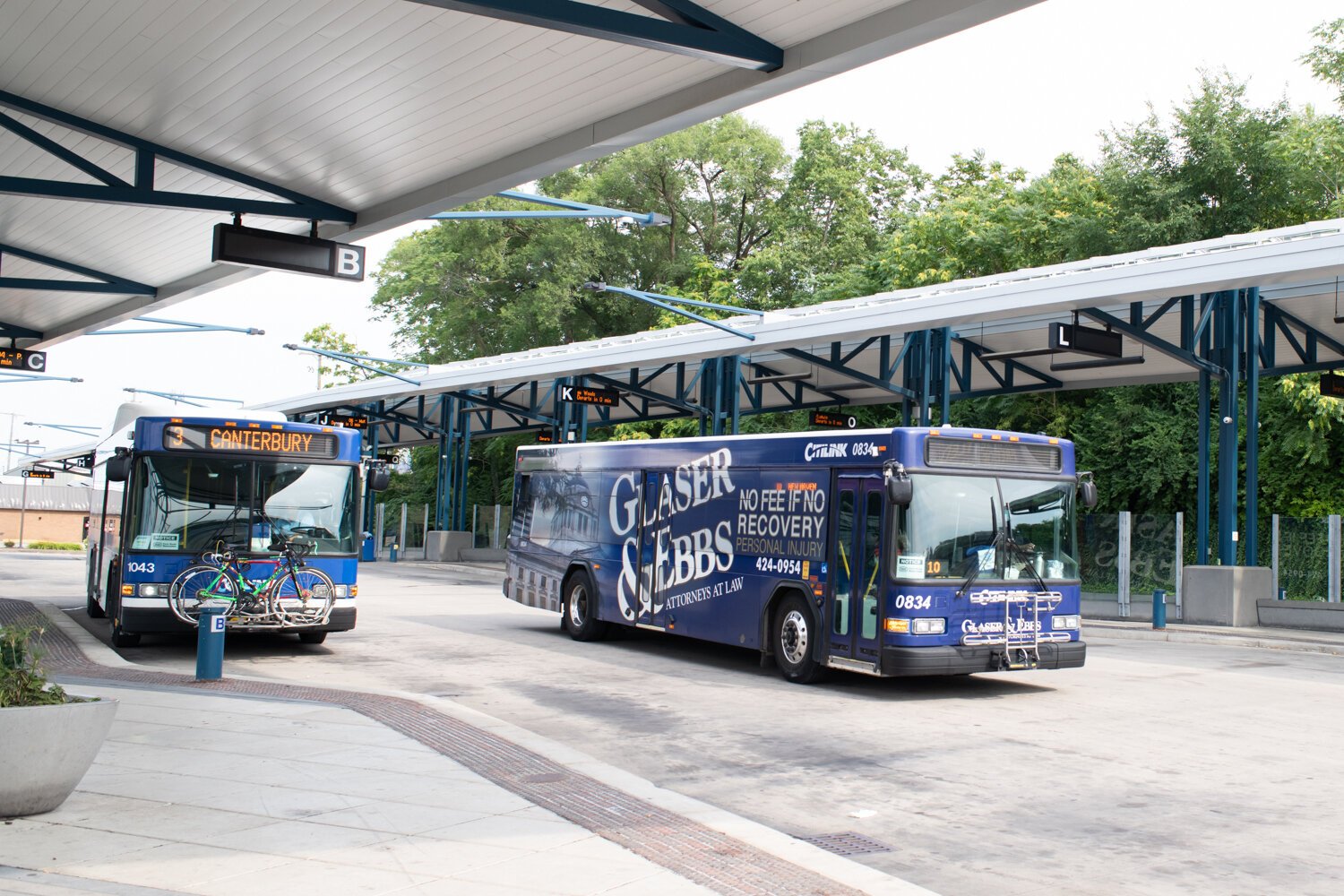 Buses depart from the station at Citilink Central Station in downtown Fort Wayne.