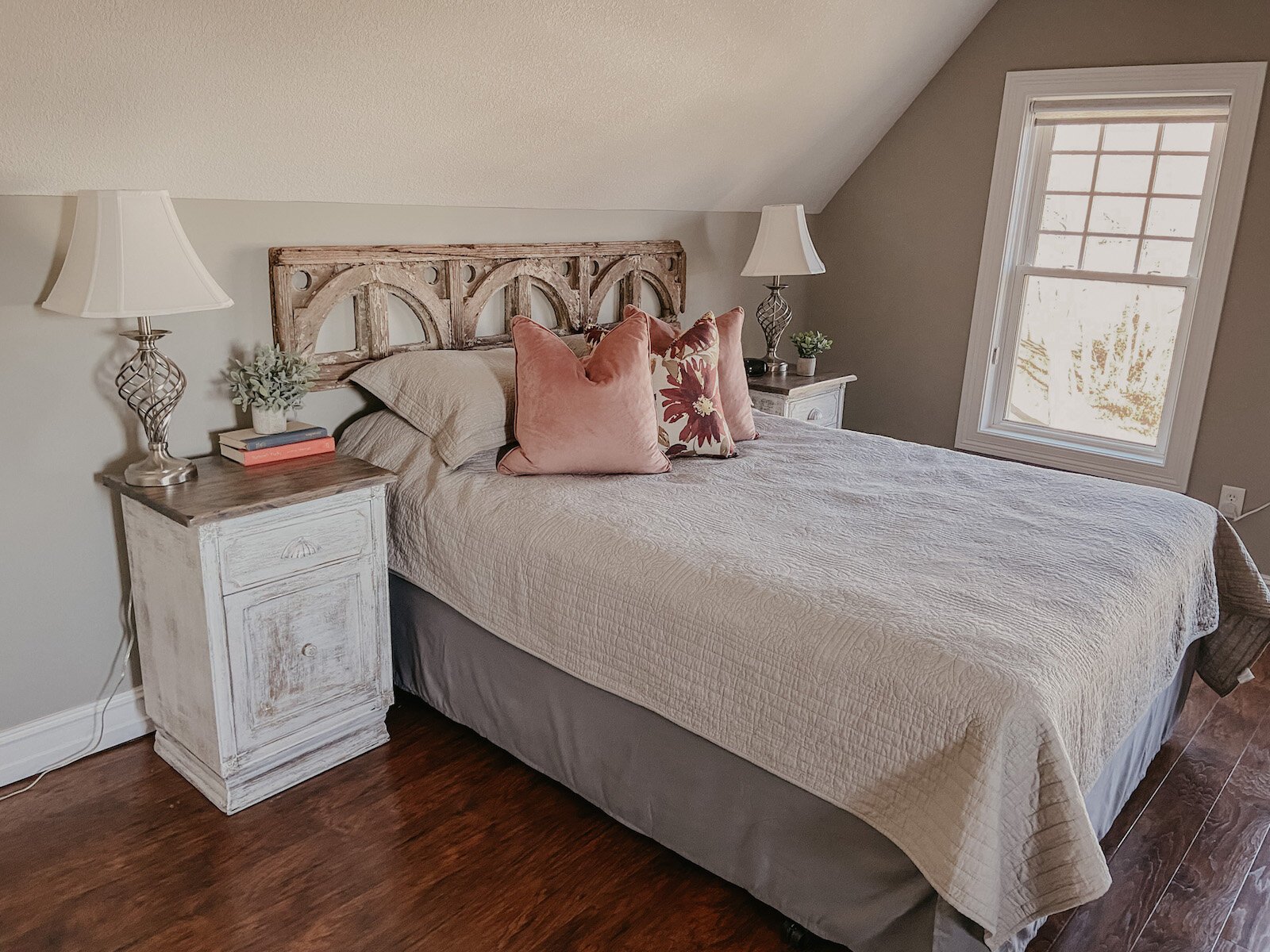 A cozy bedroom at the Clarkson House.