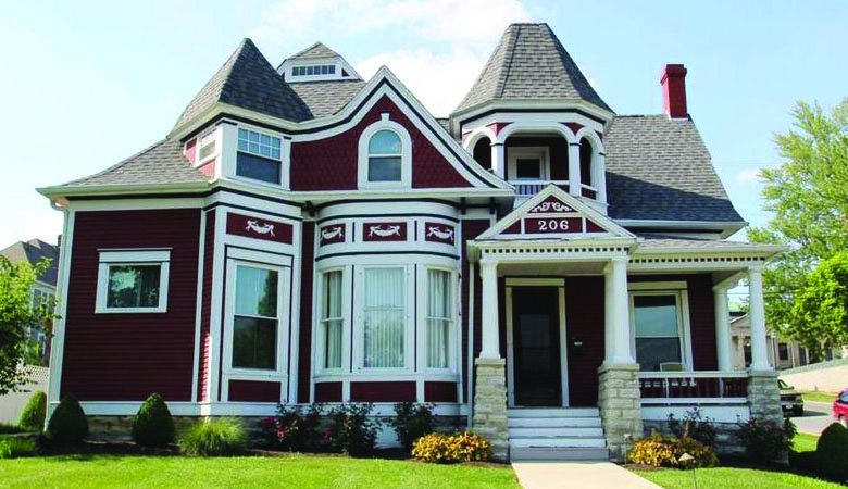 The historic Clarkson House in downtown Wabash is within walking distance of the Ford and Eagles Theatres.