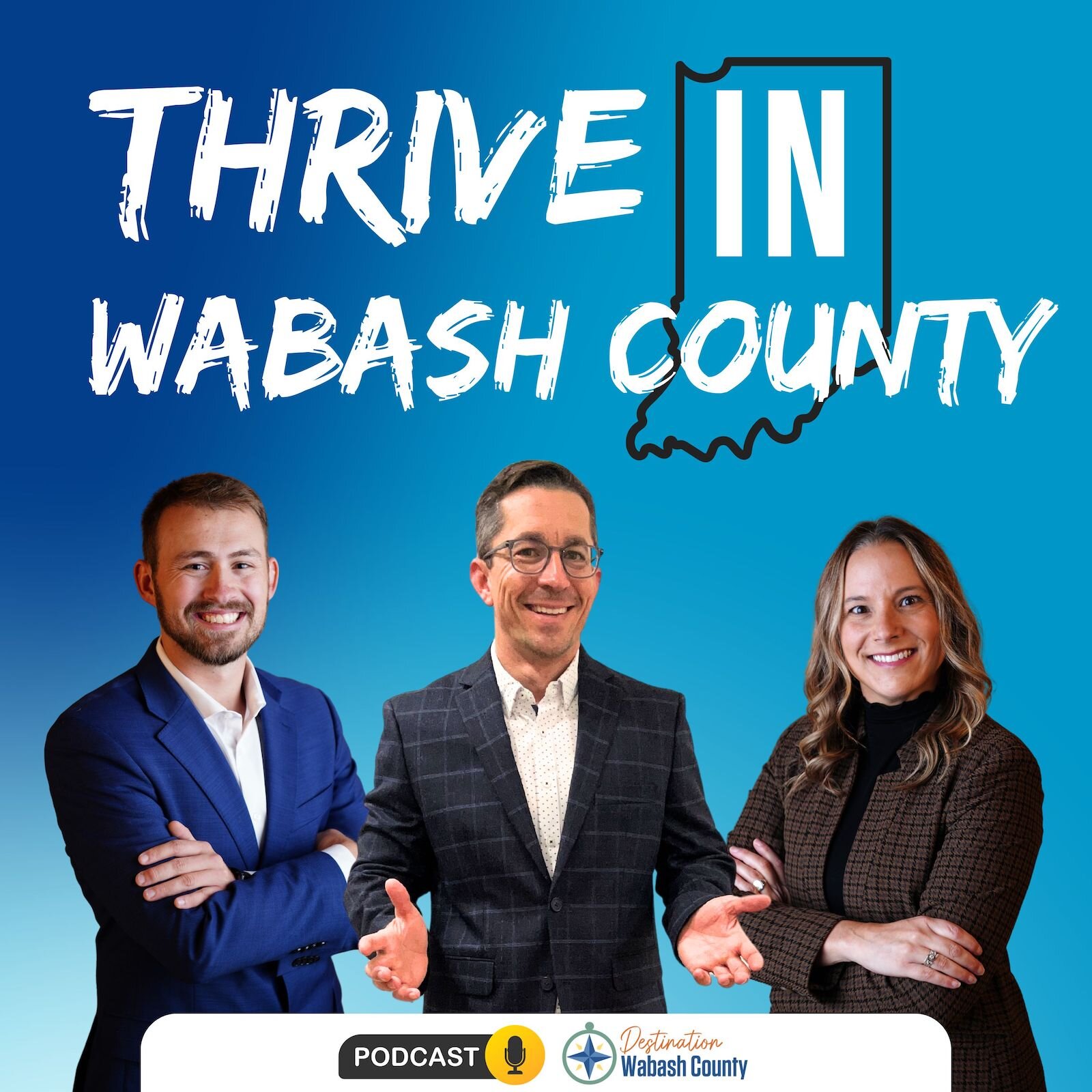 From left: Alex Downard, Adam Stakeman and Christine Flohr host ThriveIN Wabash County.