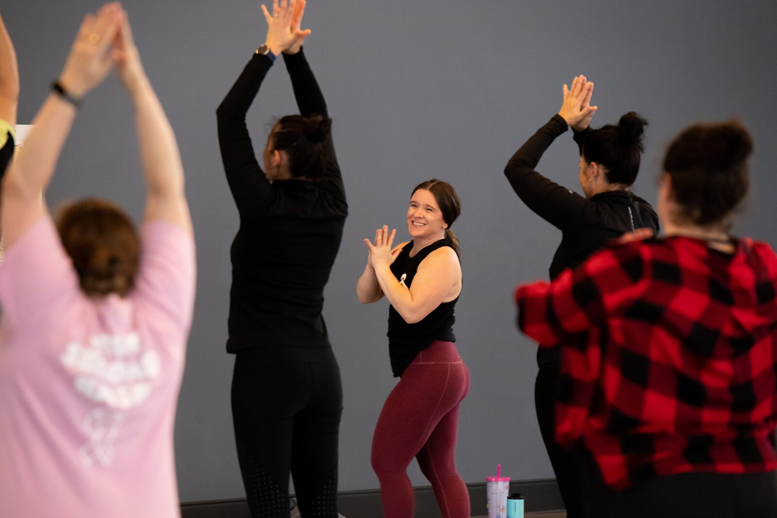 Chelsea Vona leads a class for Discover Yoga Fort Wayne.