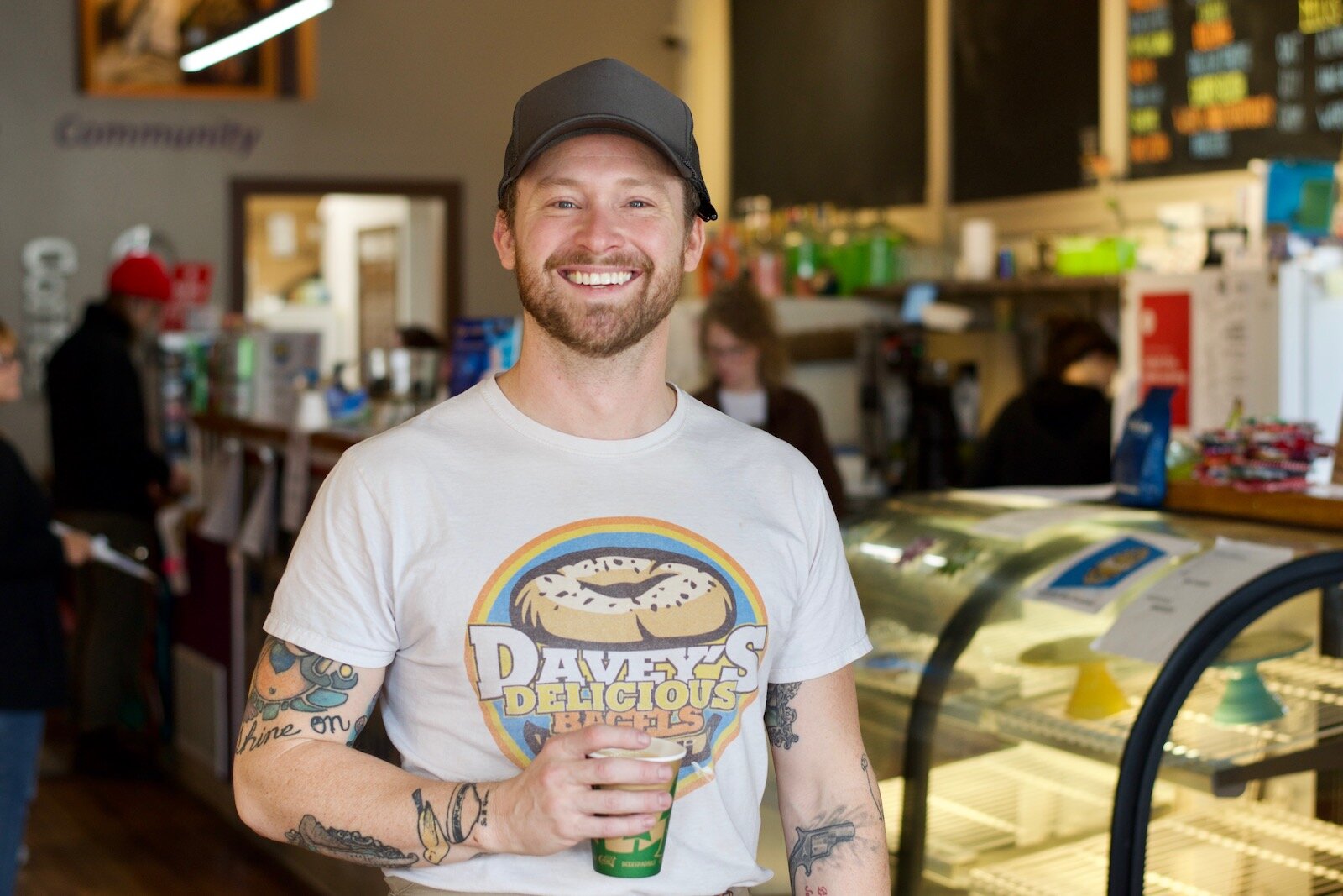 Davey Heritier moved from Los Angeles to Fort Wayne to open his steamed bagel sandwich shop Davey's Delicious Bagels.