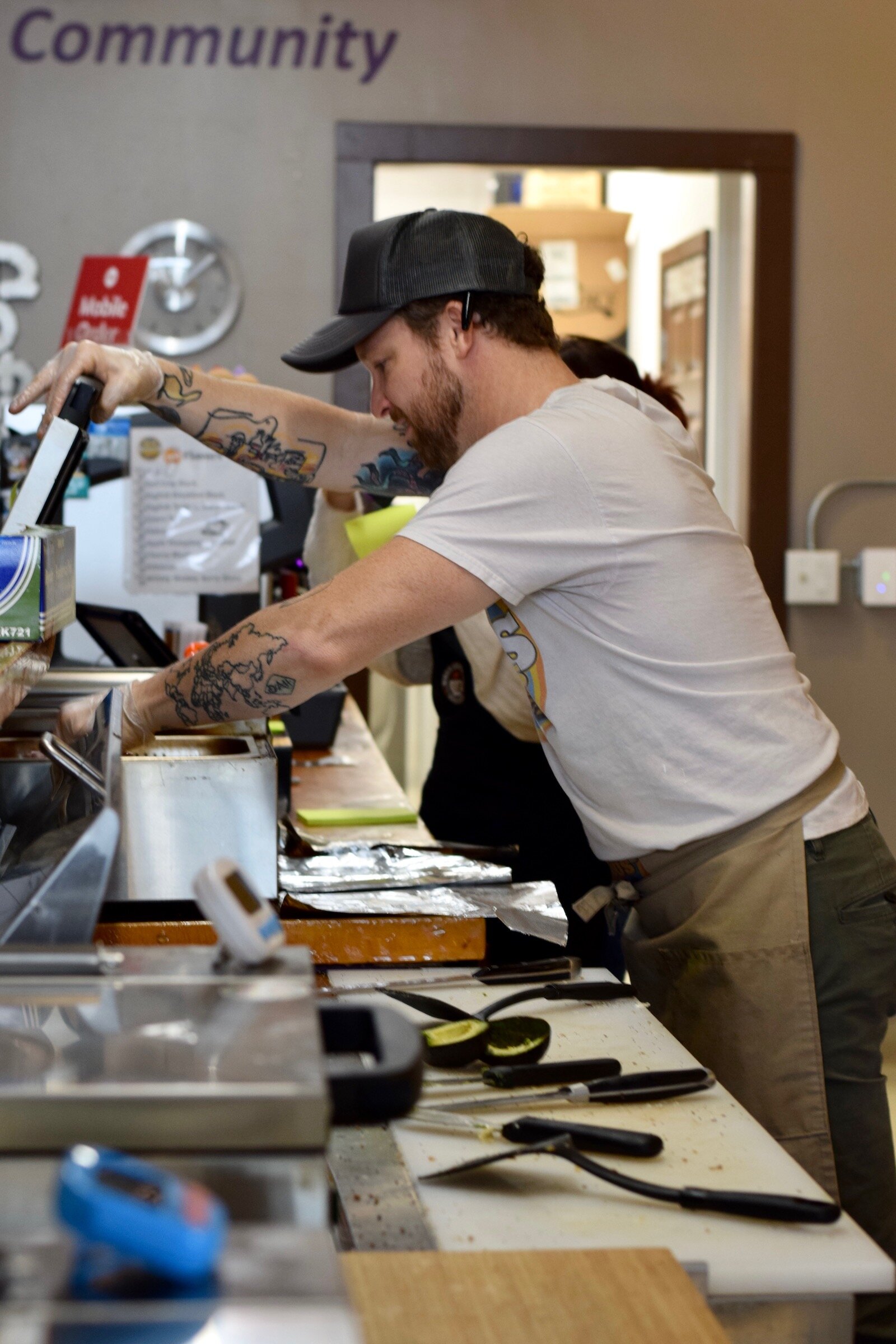 Davey Heritier opened his steamed bagel sandwich shop Davey's Delicious Bagels in Fort Wayne during the COVID-19 pandemic.