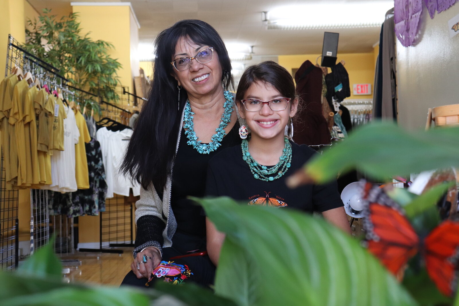 Artist Emily Guerrero, left, and her granddaughter.