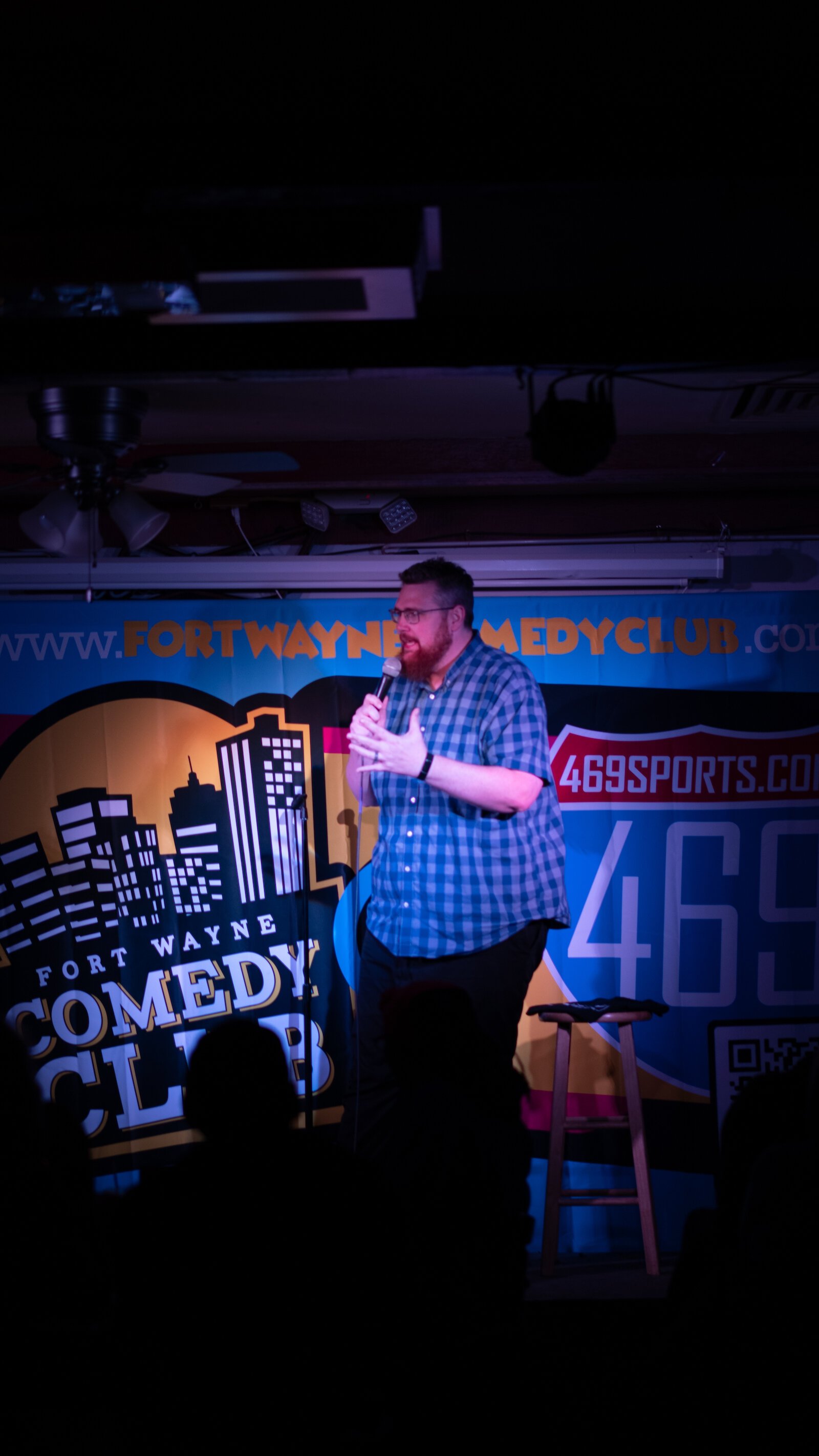 Jake Hovis at The Fort Wayne Comedy Club.
