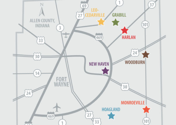There are seven communities in the NewAllen Alliance of East Allen County.