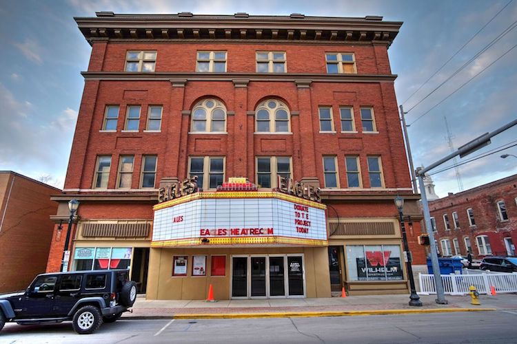 The Eagles Theatre at 106 W Market St. in downtown Wabash.
