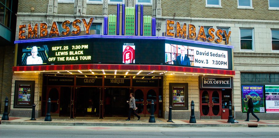 The Embassy Theatre is a 2,471-seat performing arts theater built in 1928 as a movie palace.