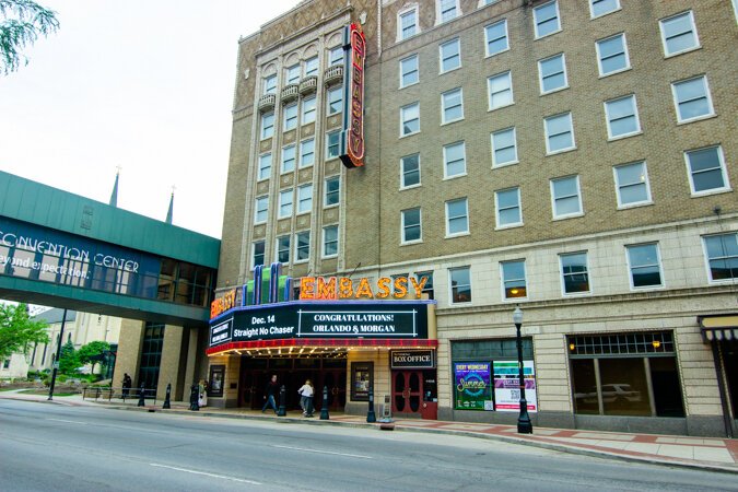 The Embassy Theatre is a 2,471-seat performing arts theater built in 1928 as a movie palace.