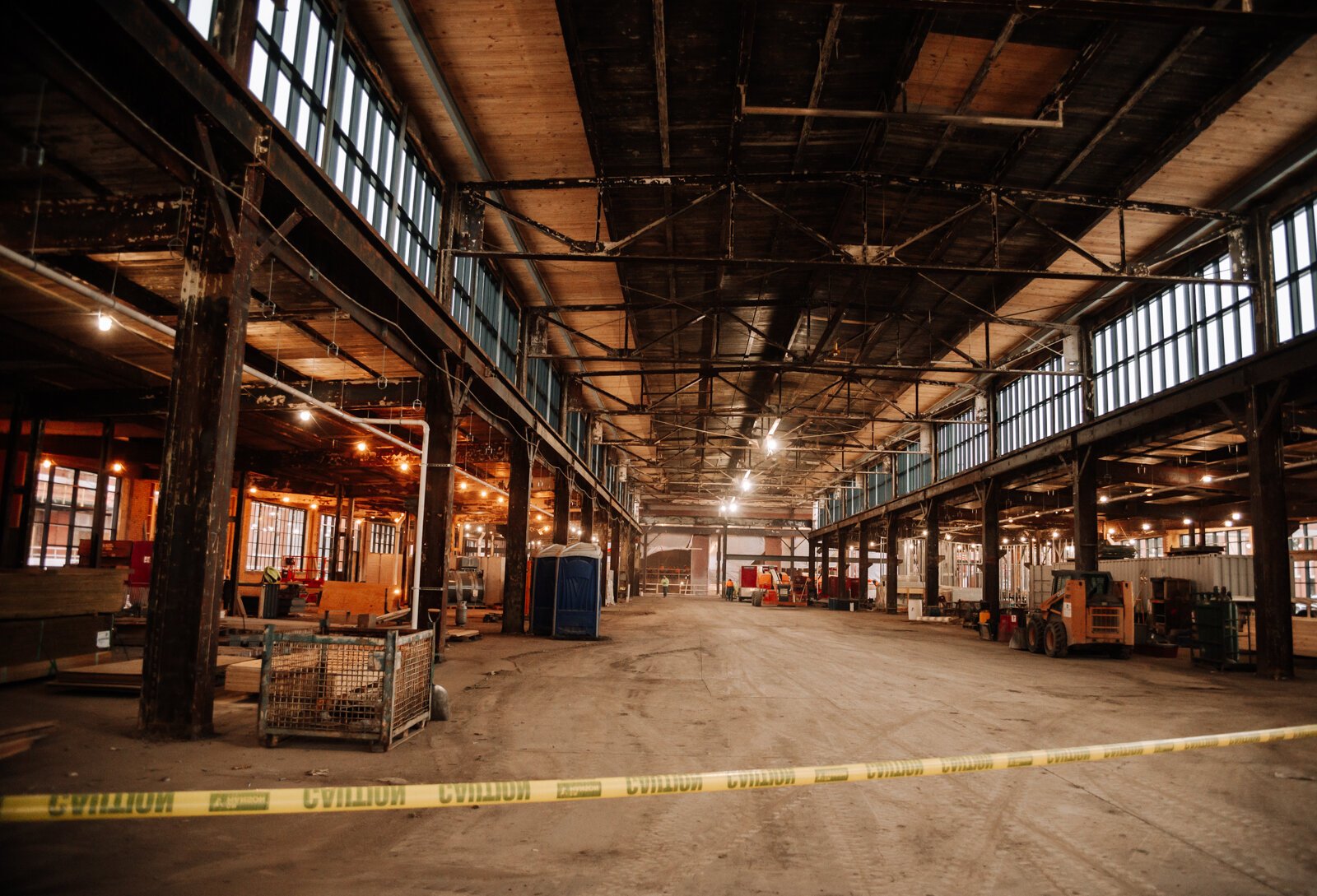 This building under construction on the West Campus of Electric Works will be a mixed-use space for food businesses, including Conjure Coffee. (December 2021)