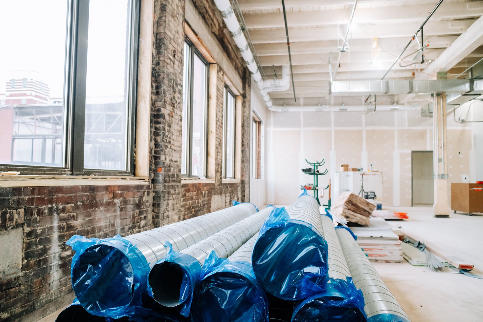 The future space of the Fort Wayne Community Schools Amp Lab inside Building 31 on the West Campus of Electric Works. (December 2021)