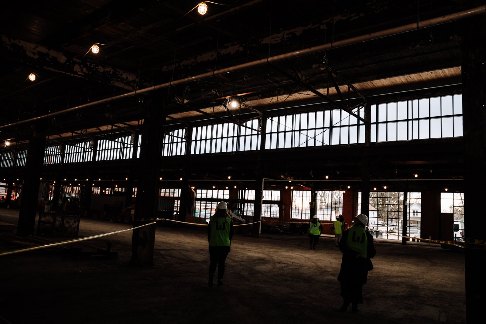 This building under construction on the West Campus of Electric Works will be a mixed-use space for food businesses, including Conjure Coffee. (December 2021)