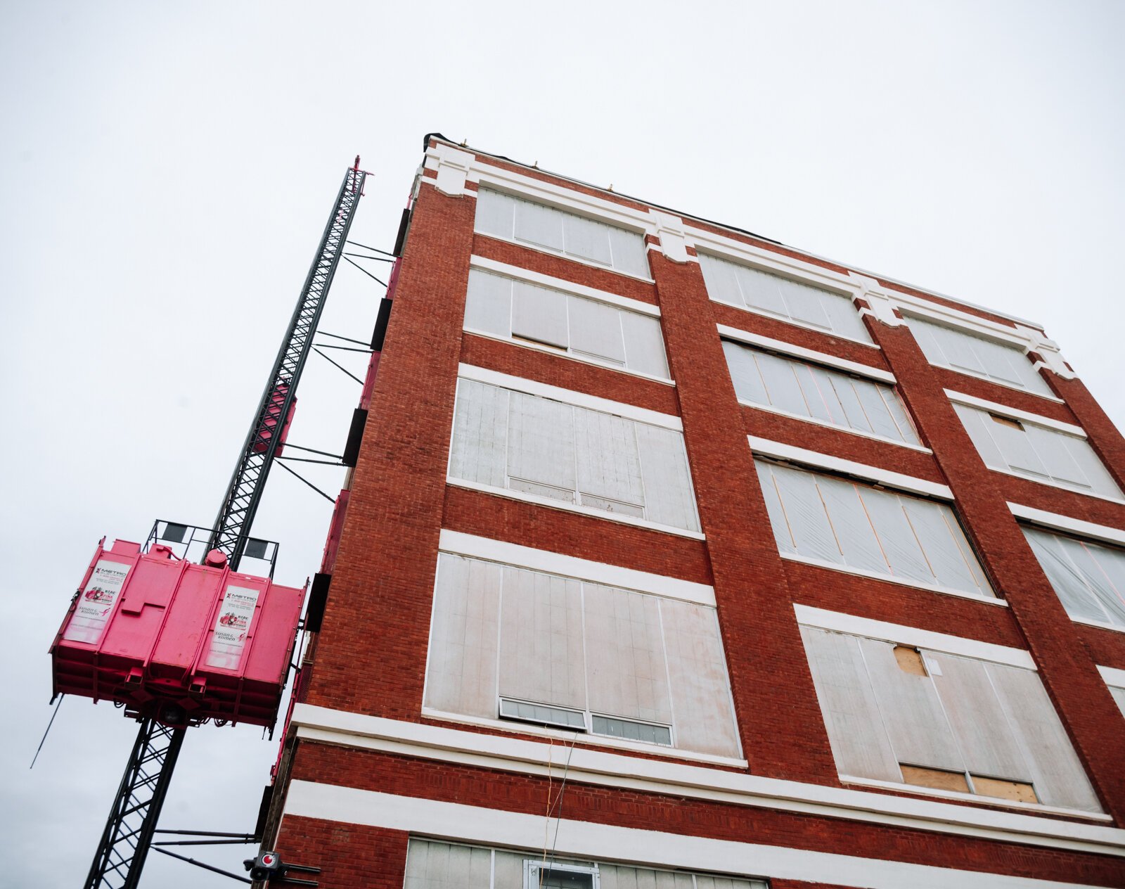 Exterior photos of West Campus buildings under construction on the Electric Works campus during a media tour on December 3, 2021. 