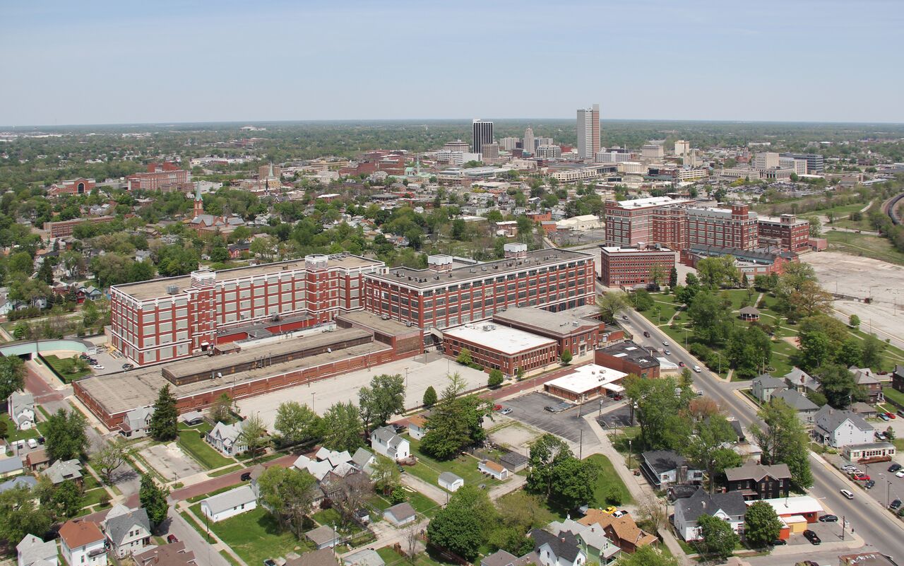 The Electric Works campus is south of downtown Fort Wayne.
