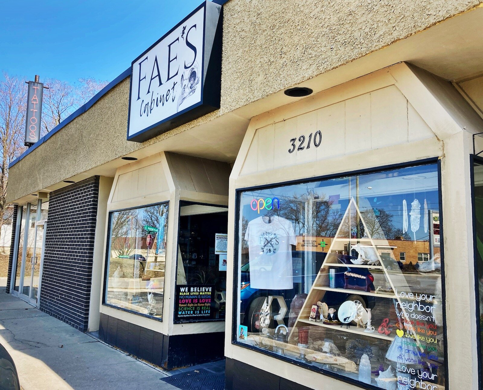 Fae's Cabinet is located at 3210 Crescent Ave.