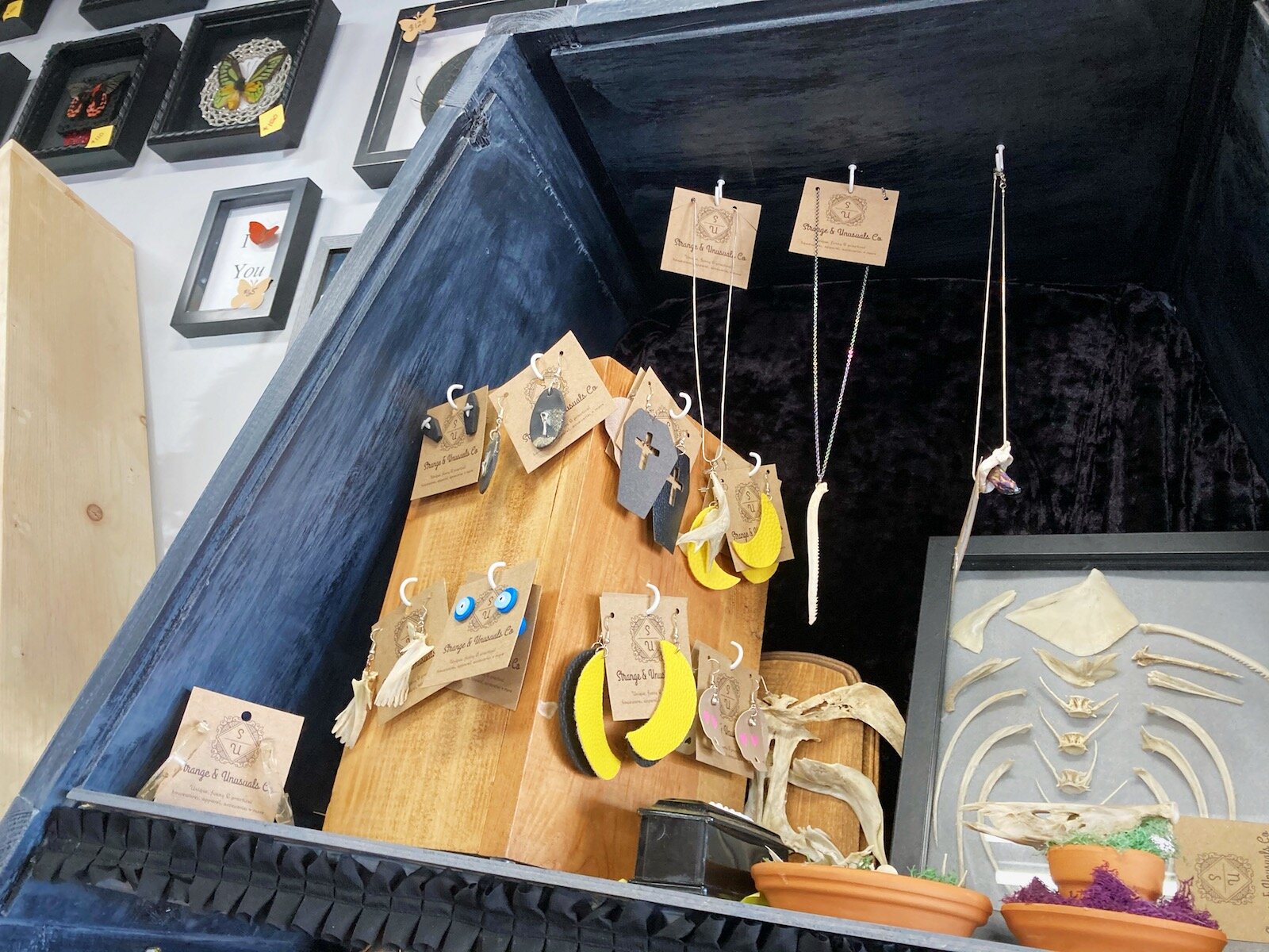 Makers of many kinds sell their crafts at Fae's Cabinet.