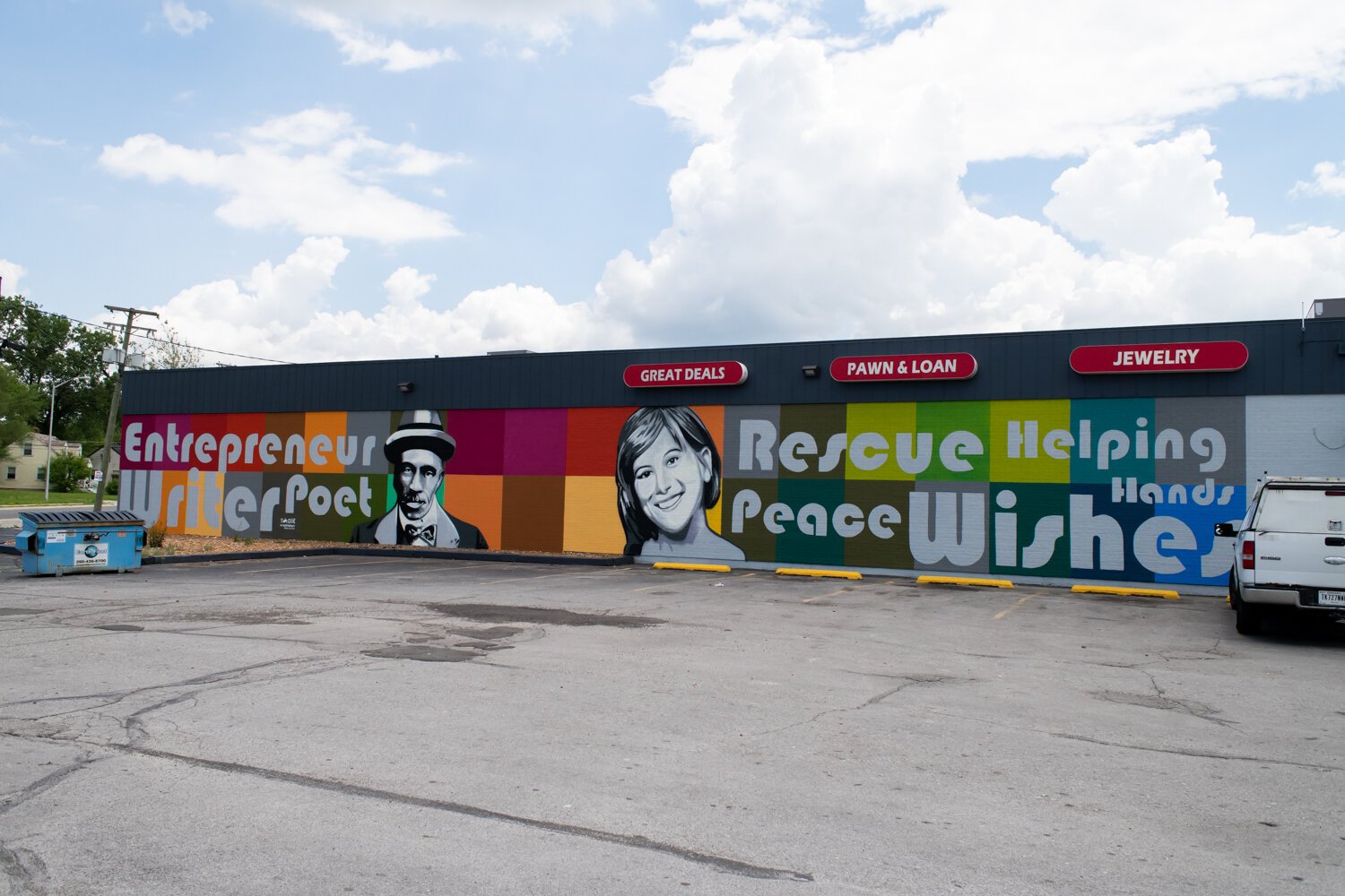 A mural at 4335 S. Anthony Blvd. depicts Irene Paxia, nominated for her work with Amani Family Services, as well as the historic William E. Warfield, Fort Wayne’s first Black real estate investor.