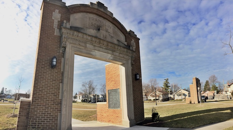 Franklin Park, on the northwest side of Fort Wayne, lends authentic character to its surrounding neighborhood by preserving remnants of the former Franklin School.