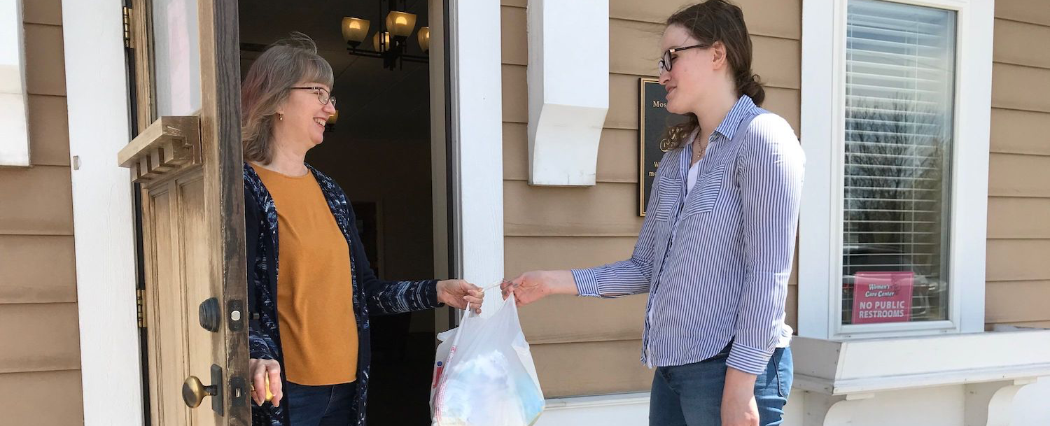 Delivering groceries to those unable to leave the house is one way to help during the pandemic.