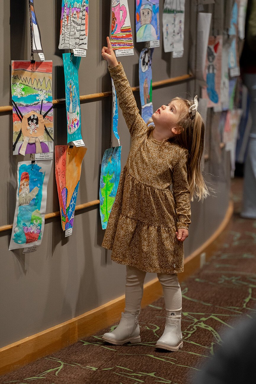 Students explore the Clark Gallery on a field trip.