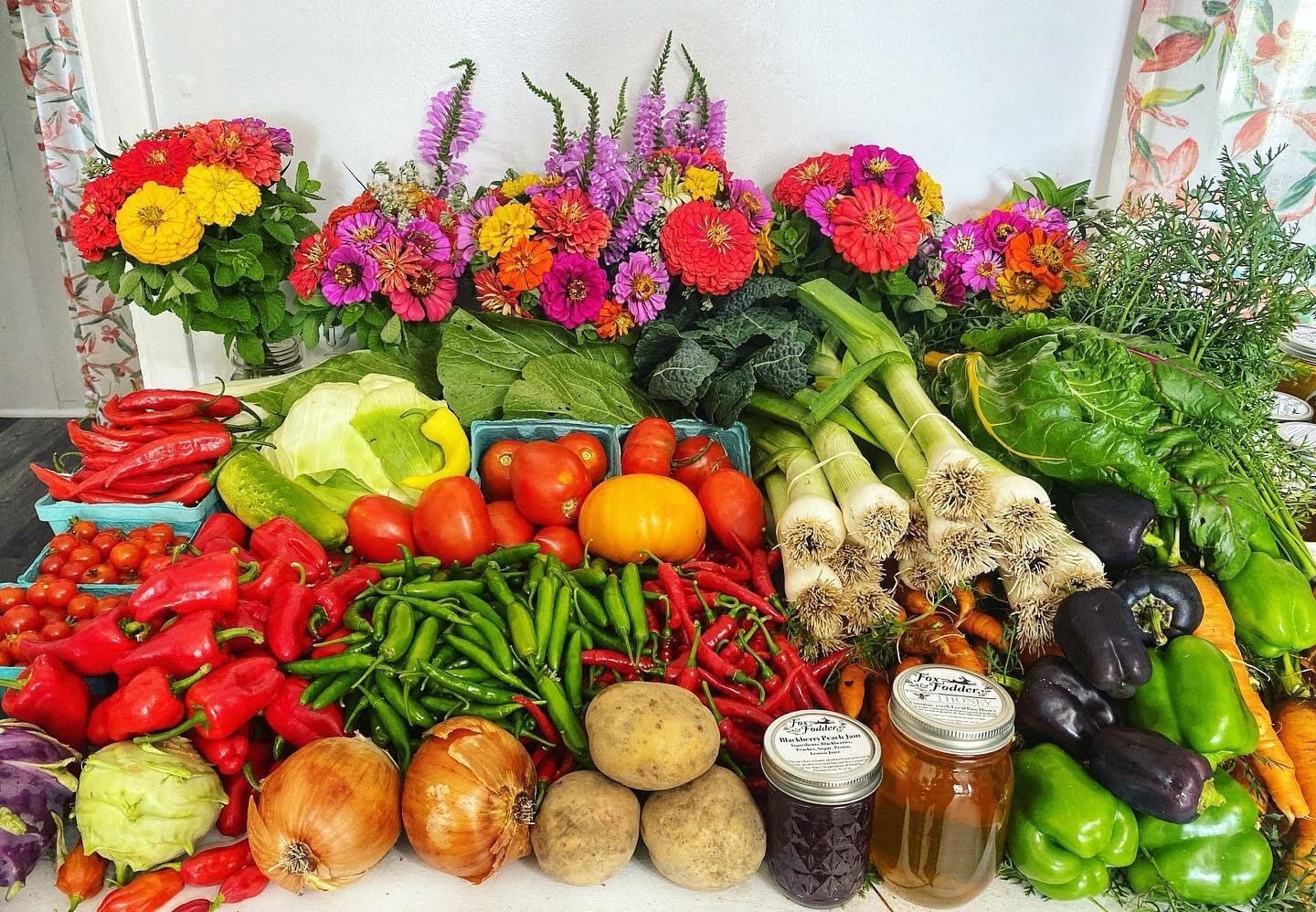 Fresh produce and other goods from the garden at Fox and Fodder.