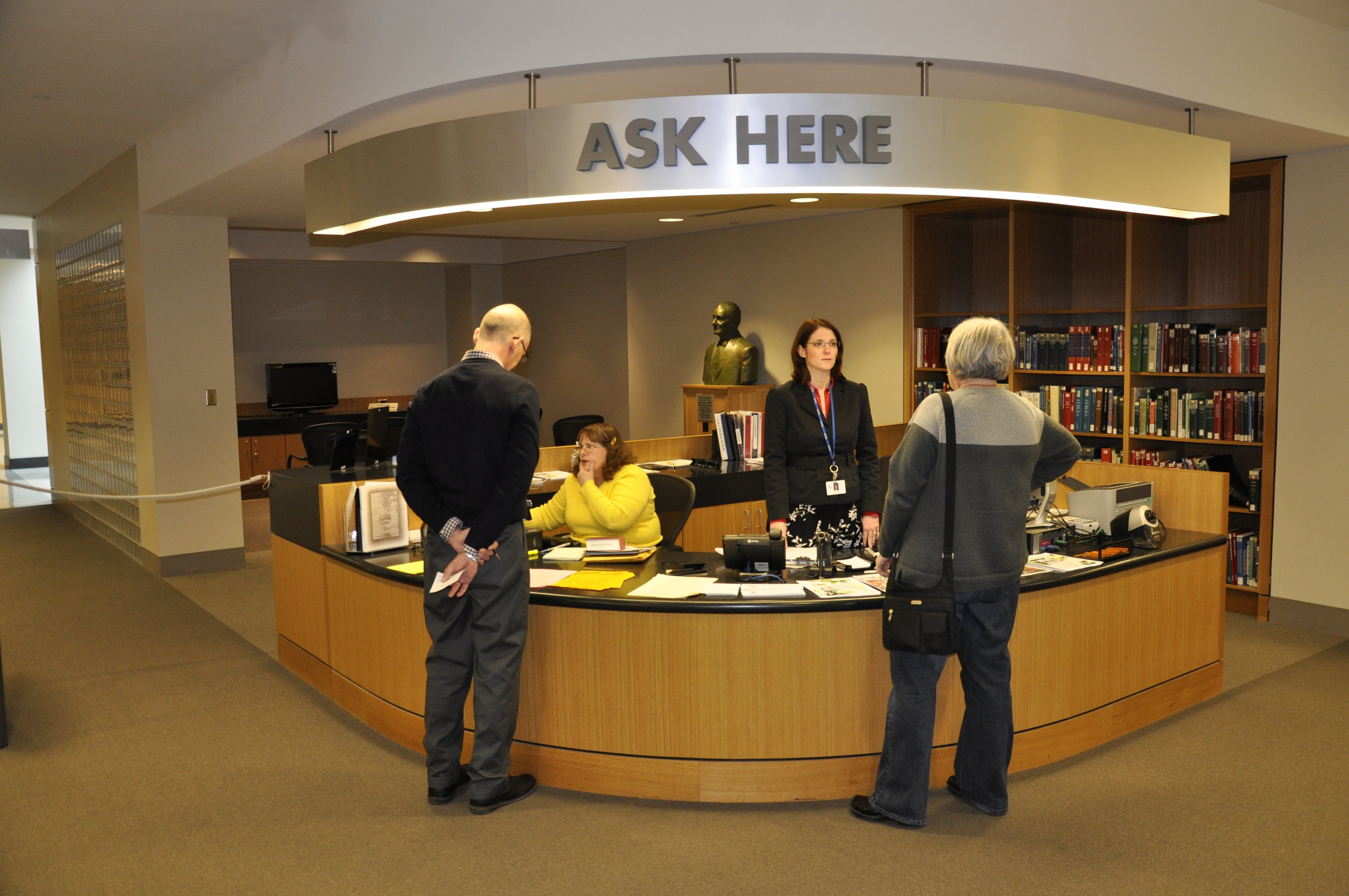 The Genealogy Center is staffed with librarians ready to help you in your search.