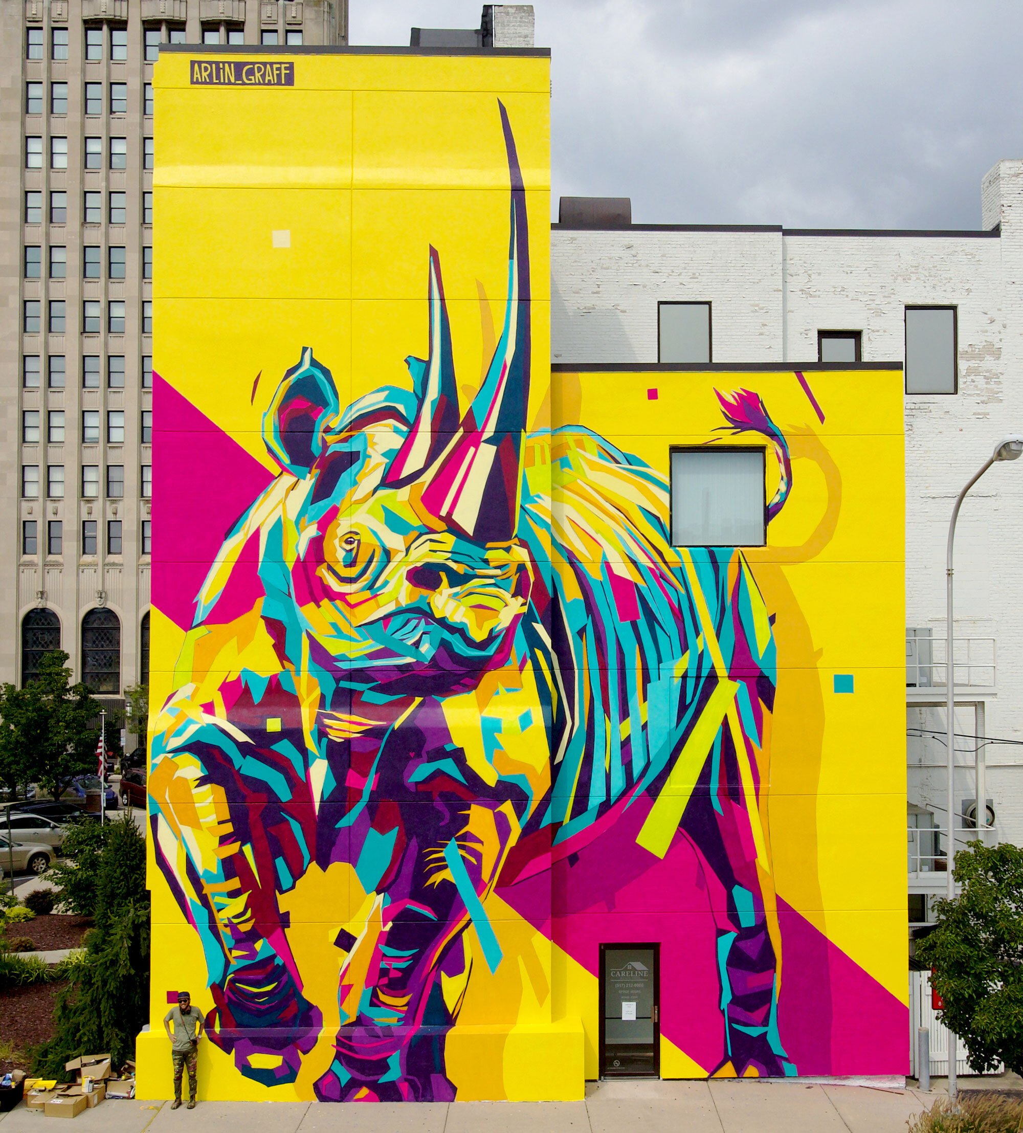 A mural by Arlin Graff.