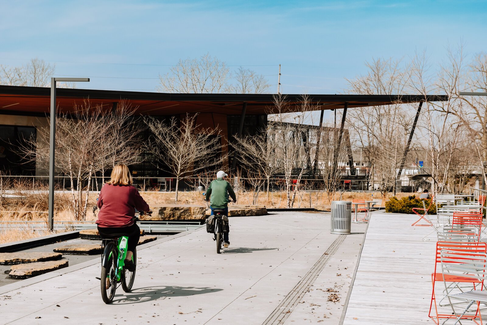 Parks and green infrastructure function as "backyards" for city-dwellers Downtown.