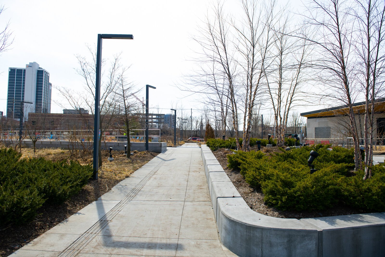Parks and green infrastructure function as "backyards" for city-dwellers Downtown.