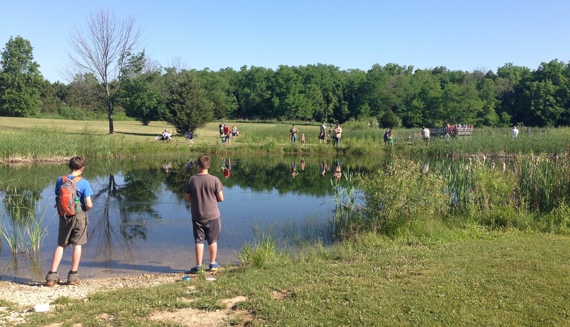 Fishing at Salamonie State Park.