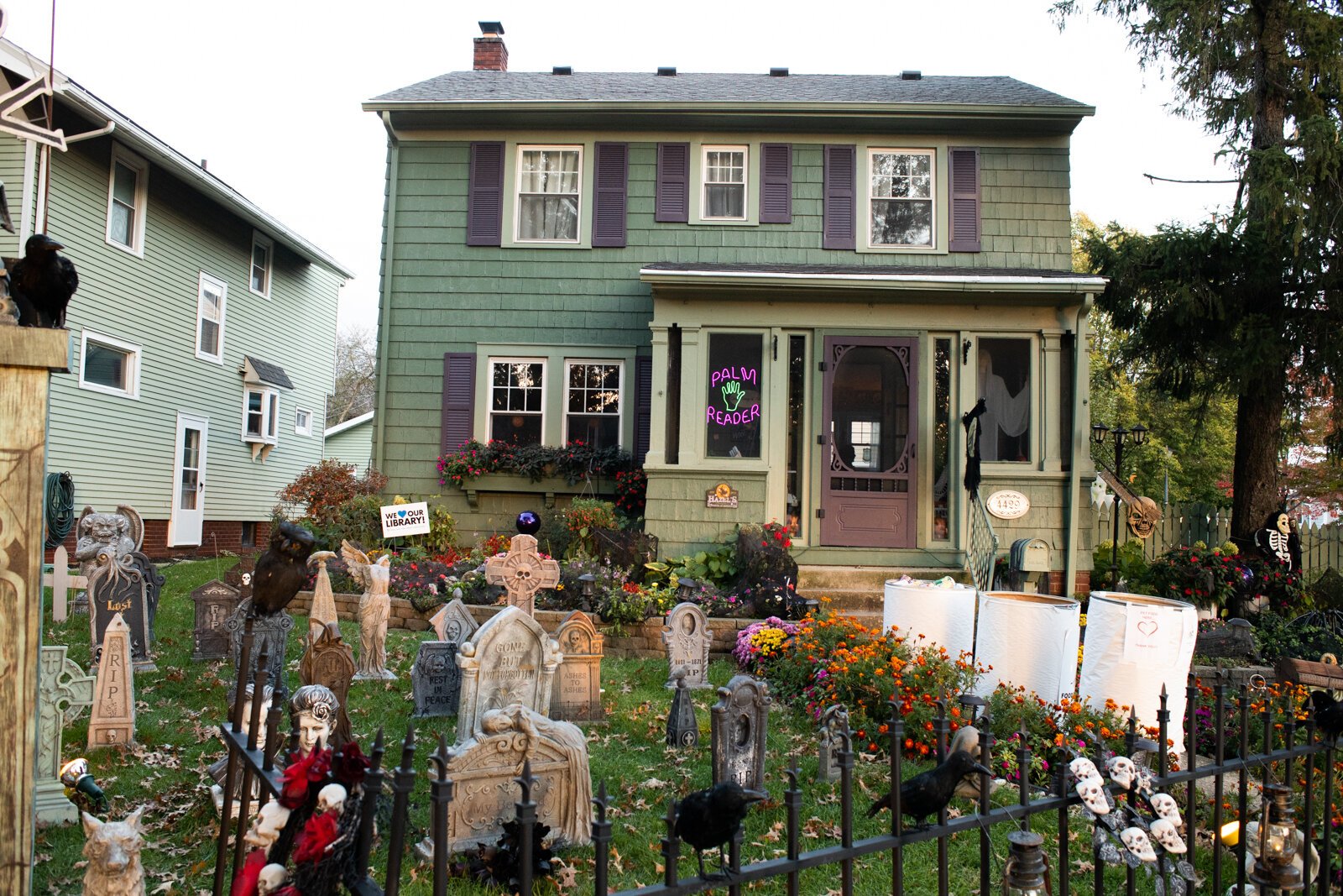 Halloween decor at 4429 Indiana Ave. in Fort Wayne.