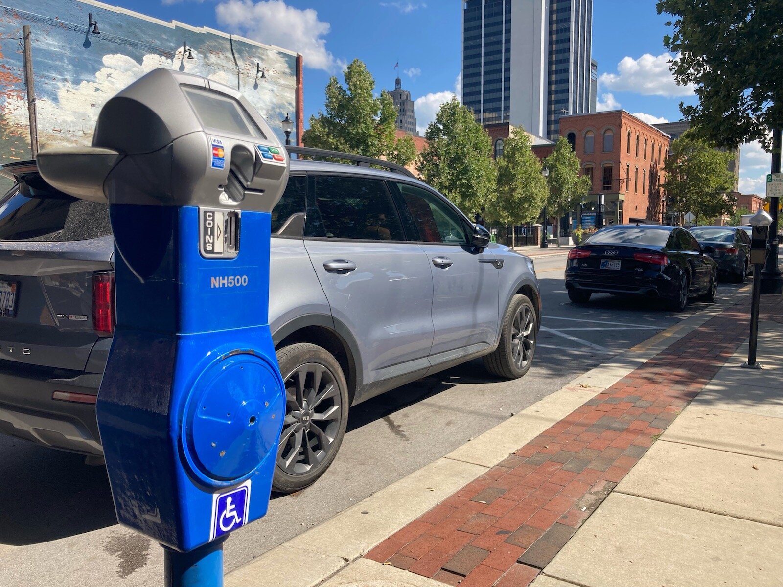 There are 800 street meters Downtown, including 25 accessible or handicapped spots.