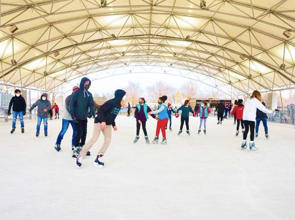 Headwaters Park Ice Rink is located at 333 South Clinton Street.