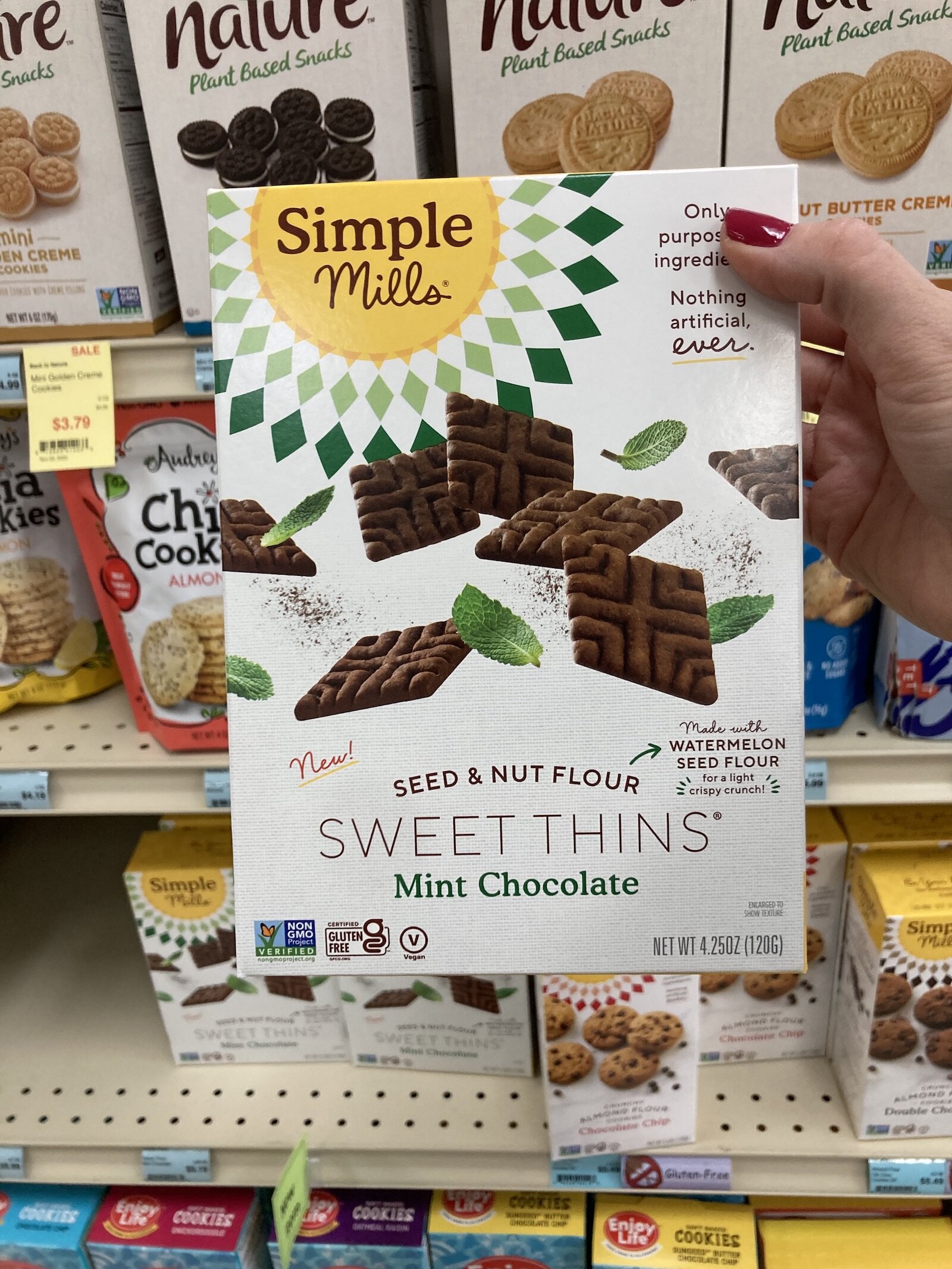 Simple Mills thin mint cookies at the Health Food Shoppe.