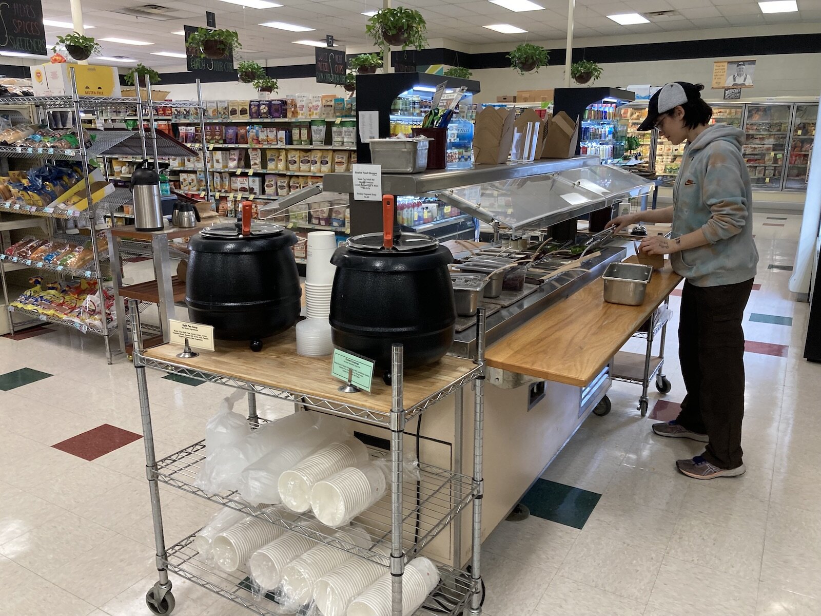 The soup and salad bar at the Health Food Shoppe at 3515 N. Anthony Blvd.