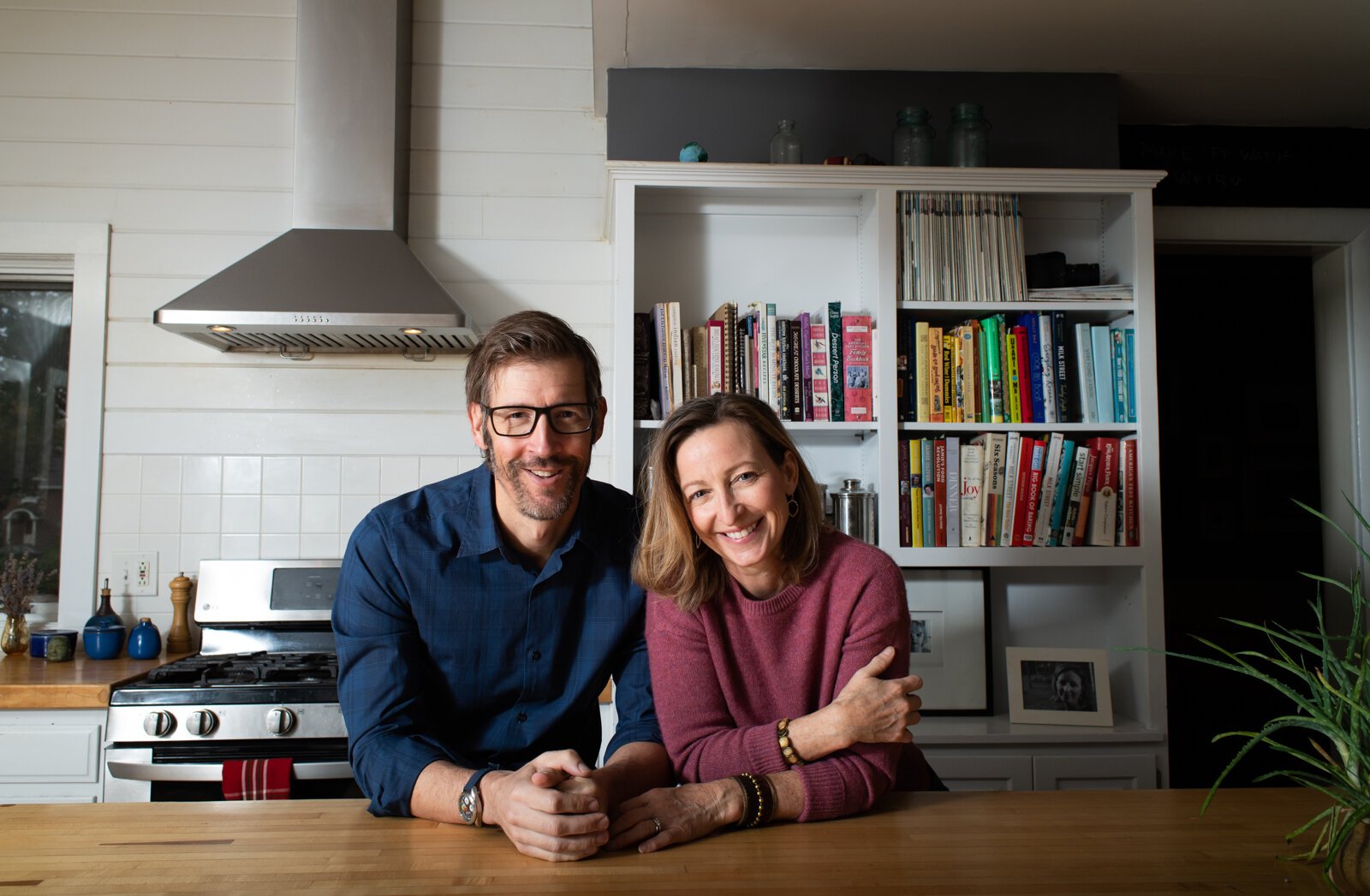 Scott and Catherine Hill in the kitchen of their home on E. State Blvd.