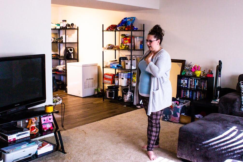 Angela Skelton and her three children rent a three-bedroom apartment at Archer’s Pointe, which they share with her boyfriend, who has two children of his own.