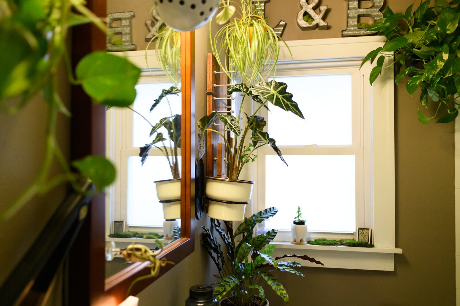 The bathroom at the Porter family home.