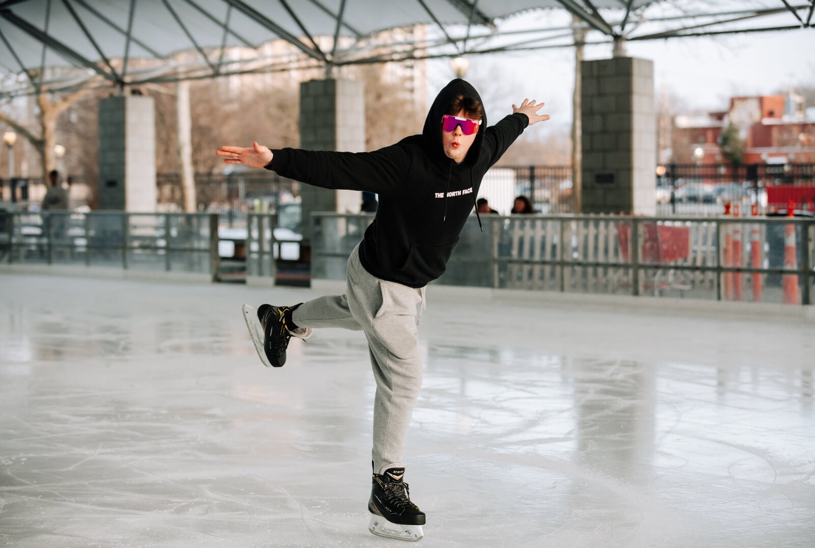 Headwaters Park Ice Rink at 333 S.Clinton St.