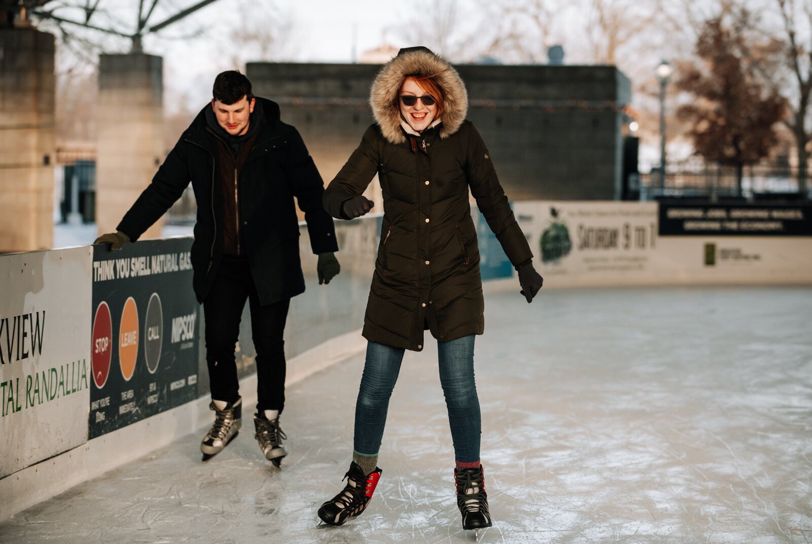 Headwaters Park Ice Rink at 333 S.Clinton St.