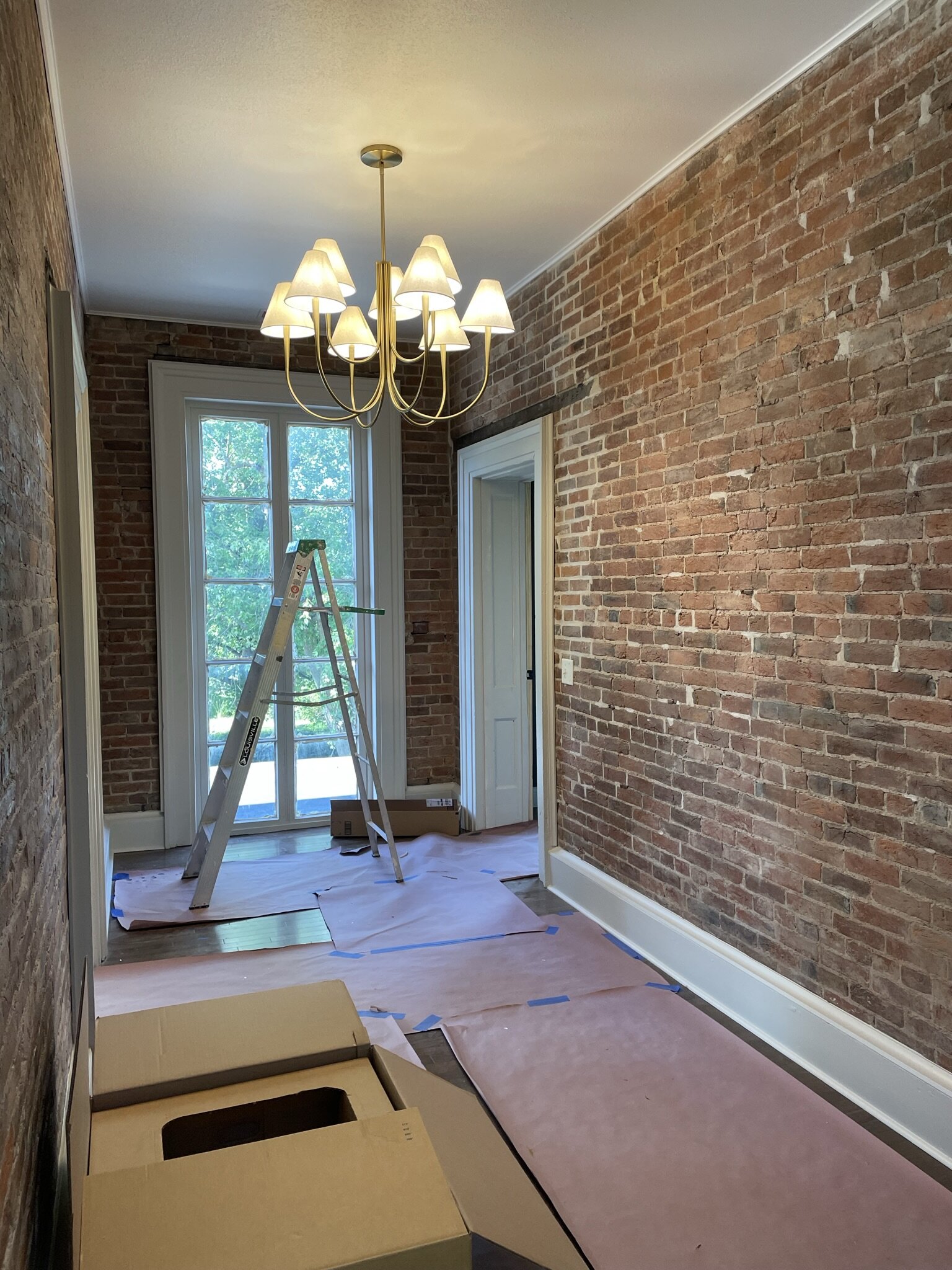 The interior of the Bain's home during renovation.