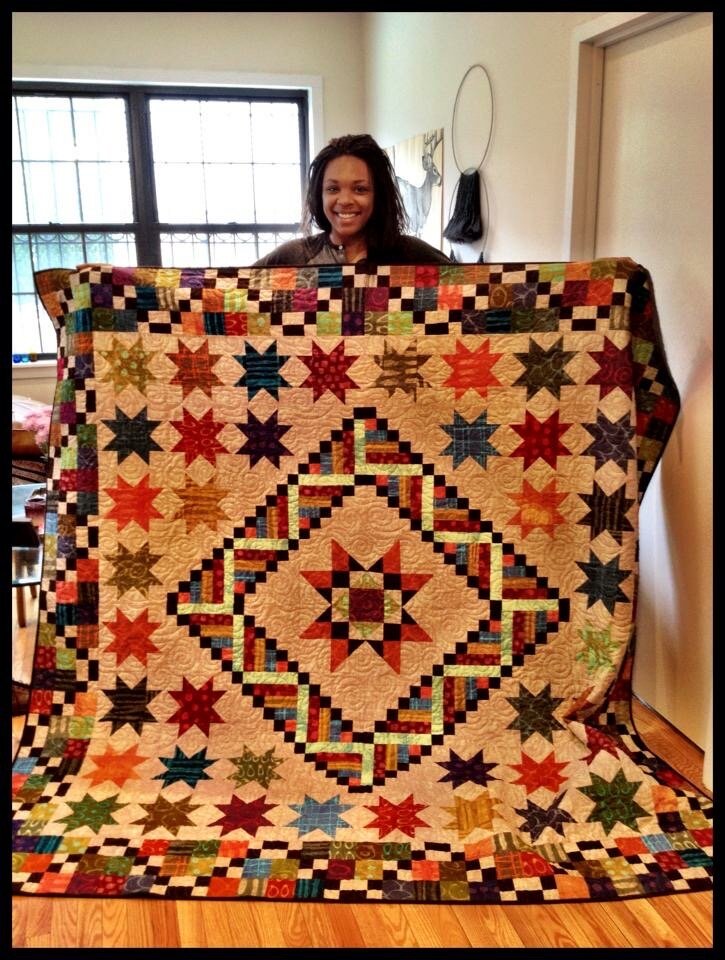 The first quilt Diane Morris made, which she gifted to her daughter. 