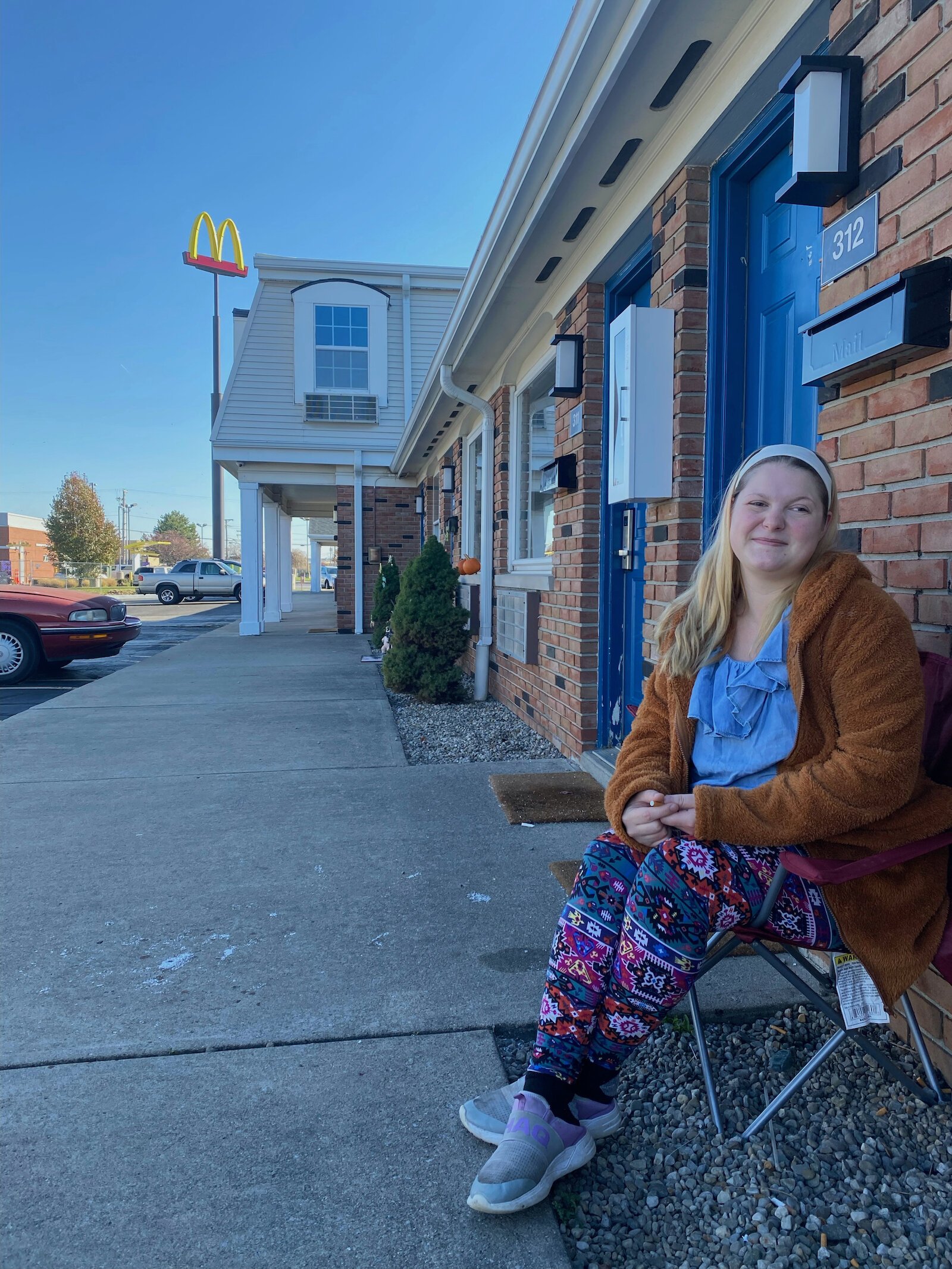 Destiny Hernandez, 25, is a resident of Fortify Life’s new emergency housing shelter in Auburn. The former hotel has been renovated to offer 13 rooms, with plans for another 14 to open next year.