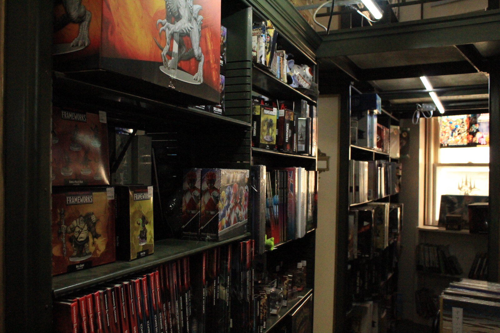 Games line the shelves of TCB Games in Huntington.