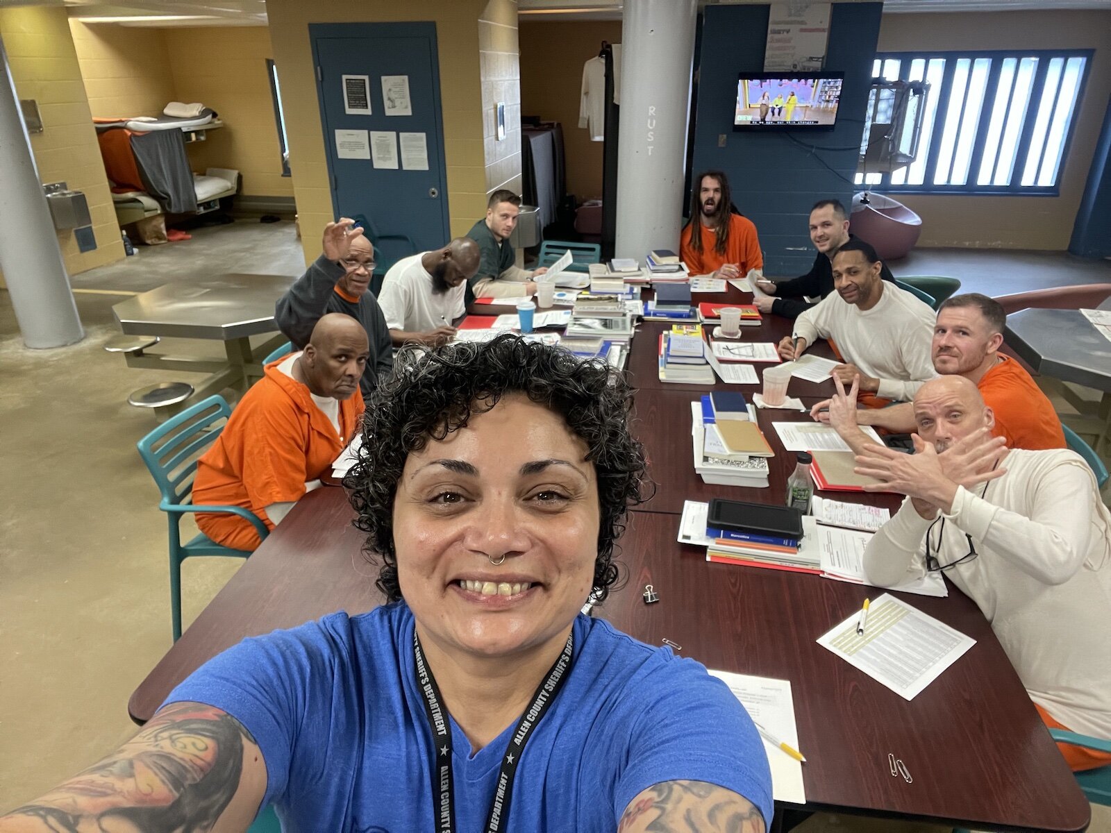 Aisha Diss leading a group program