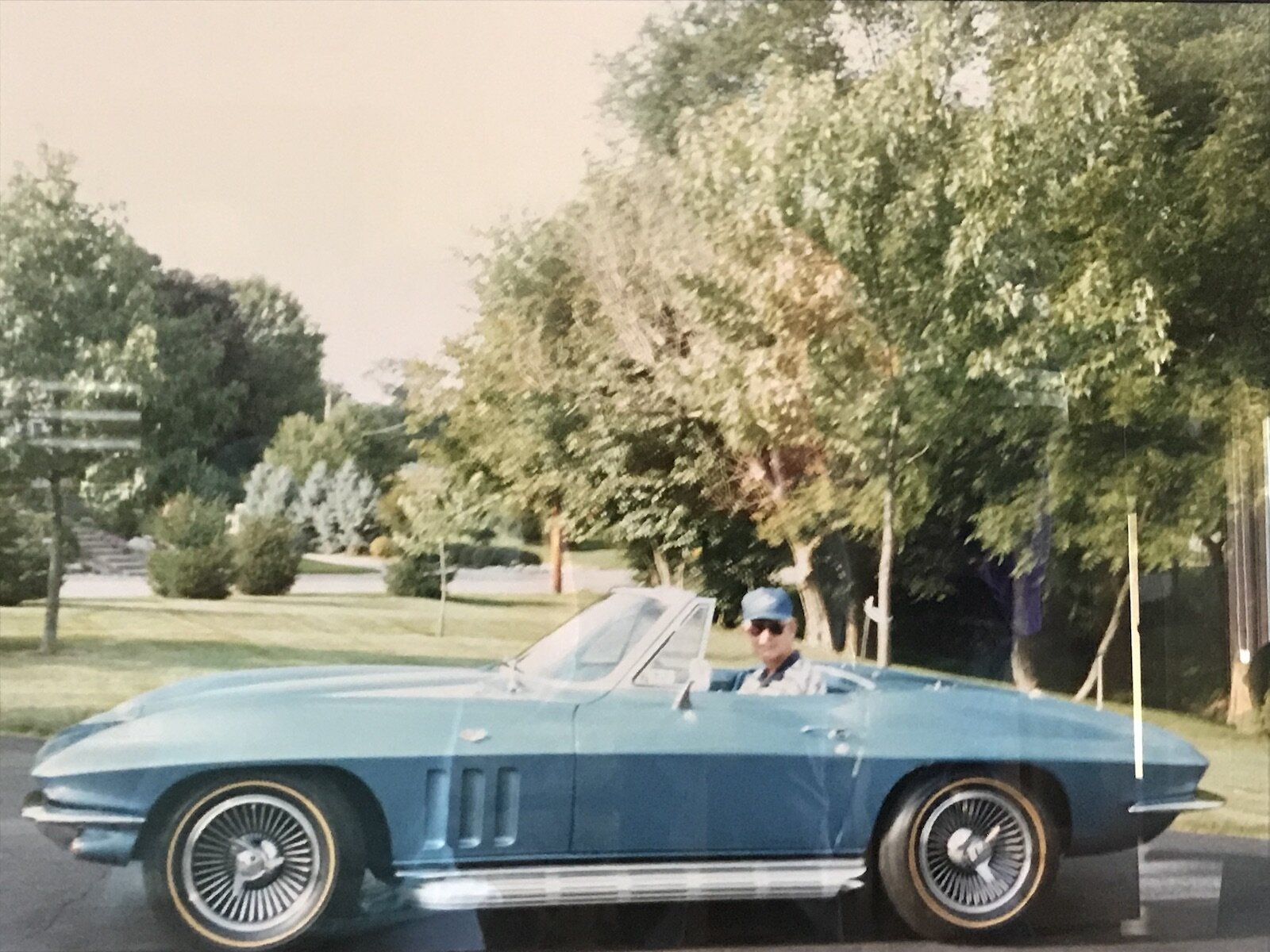 Dave Kunkel in his classic car