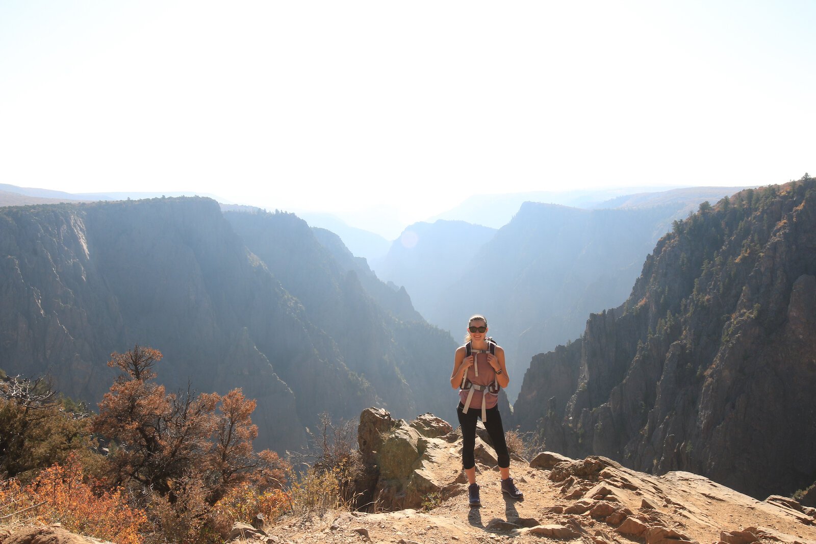 Alexys Esslinger hikes through Black Canyon of the Gunnison National Park in Colorado.