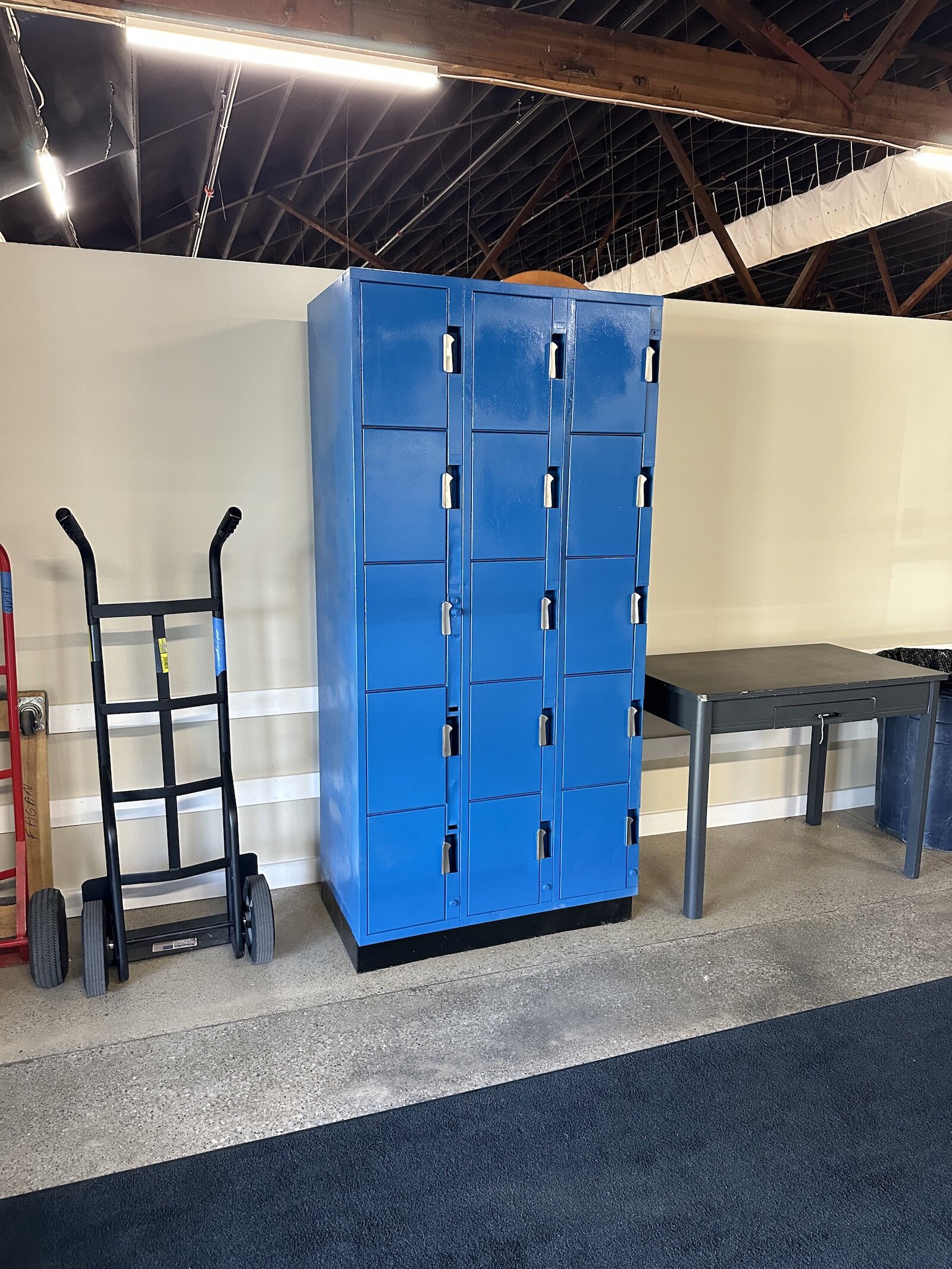 Refinished lockers that were originally in Roller Dome South.